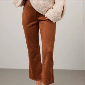 Hatch The Vegan Stretch Suede Crop Flare